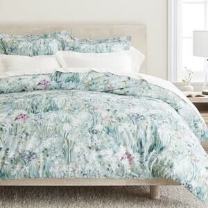 Pottery Barn Giverny Fleur Duvet Cover 2 Standard Sham Floral Bedding Full Queen